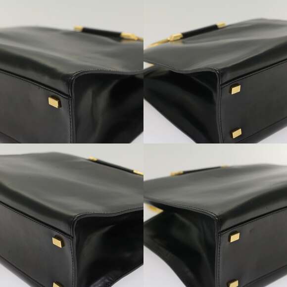 CELINE Hand Bag Leather Black - Picture 10 of 12